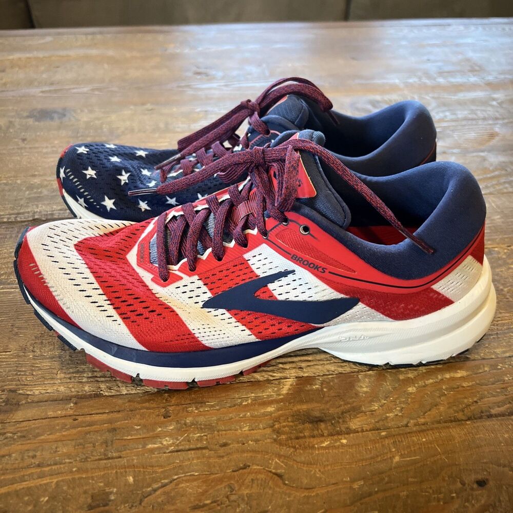 Brooks Launch 5 Victory USA Stars Stripes Womens 8.5 B Running Shoes Sneaker - Picture 3 of 12